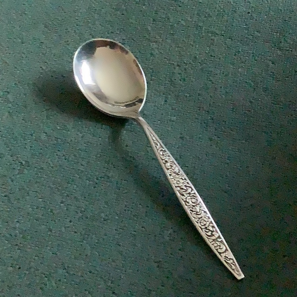 Community Silverplate, Tangier Pattern, 1969. Sugar Spoon, 6.25”.